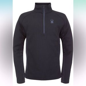 Spyder Men’s Black 1/2 Zip Heavyweight Sweater